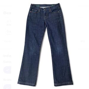 Y2K Low Rise Bootcut Jeans Dark Wash Stretch Denim Size 29 Short